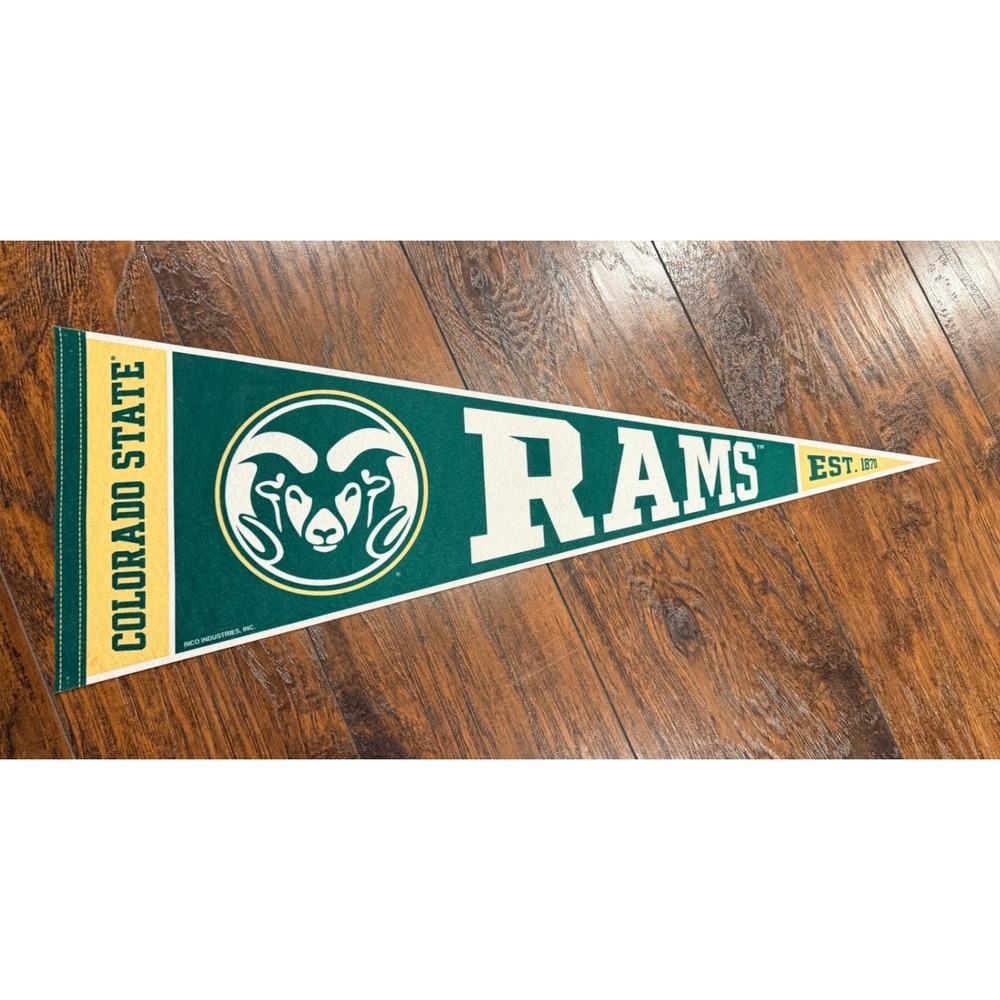 Colorado State Rams Felt Pennant Rico Industries NCAA Green Gold Est 1870